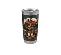 Nothing Deak Built By Hand Construction Worker Citazione Bicchiere termico in acciaio inox doppia parete