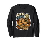 Nothing Haunts Like Hunger Zombie Feast Citazione Maglia a Manica