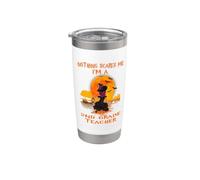 Nothing Scares Me I'm A 2nd Grade Teacher Halloween Witch Bicchiere termico in acciaio inox doppia parete