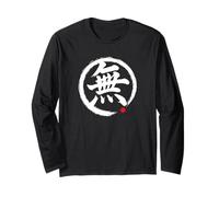 "Nothingness" Giapponese Word Character Writing Maglia a Manica