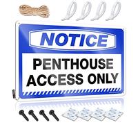 Notice Penthouse Access Only Funny Bathroom Decor Small - Sign Soft Bath Vintage Wall Art (30 x 40 cm)