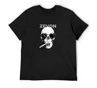 Notifi Warren Zevon Skull Log0 Shirt Black White Mens T Shirts Funny Vintage Gift for Men Mens T Shirts Black L