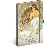 NOTIQUE Alphonse Mucha - Taccuino a righe, copertina rigida, formato A5