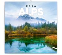 NOTIQUE Calendario da parete 2026 Alpi, calendario opuscolo con calendario mensile, calendario opuscolo, calendario profumato, 30 x 30 cm (30 x 60 cm)