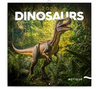 NOTIQUE Calendario da parete 2026 con dinosauri, calendario opuscolo con calendario mensile, calendario opuscolo, calendario profumato, 30 x 30 cm (30 x 60 cm)