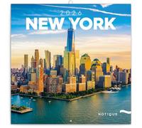 NOTIQUE Calendario da parete 2026 New York, calendario opuscolo con calendario mensile, calendario opuscolo, calendario profumato, 30 x 30 cm (30 x 60 cm)
