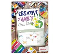 NOTIQUE Calendario da parete XXL 2026 - Agenda mensile da colorare per bambini e adulti, utilizzabile come calendario familiare, calendario mensile, 33 x 46 cm