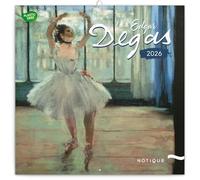 NOTIQUE Edgar Degas - Calendario da parete 2026, senza plastica, con calendario mensile, per opuscoli, calendario profumato, 30 x 30 cm (30 x 60 cm)