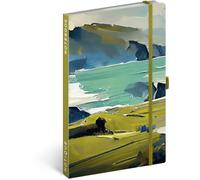 NOTIQUE Taccuino a righe con elastico, 13 x 21 cm, circa A5, design con copertina rigida, taccuino, taccuino, diario, per adulti, donne (dipinti)