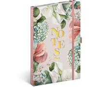 NOTIQUE Taccuino con pagine a righe e con elastico 13x21 cm circa formato A5, notebook con copertina rigida di design, blocco per appunti, diario, quaderno per appunti, giornale, agenda per adulti, da