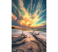 Notizbuch 160 Seiten Kariert - Inspiration am Strand: Sonnenuntergang, Wellen und Natur.Urlaub am Meer.: Ein kreativer Begleiter für Gedanken, Träume ... Naturliebhaber:innen und Schreibbegeisterte.