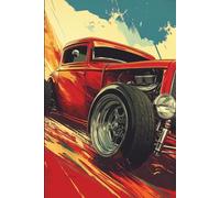 Notizbuch 80 Seiten kariert - Retro Hot Rod Design, cooles Auto-Heft für Fans & Schrauber.: Kariertes Heft mit stylischem Hot Rod Motiv - ideal für ... Oldtimer-Liebhaber & Motorsportfreunde.
