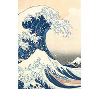 Notizbuch A4 blanko - 100 Seiten Soft Cover - Hokusai: Die große Welle vor Kanagawa: Notebook A4 weißes Papier unliniert - 90g/m² - FSC Papier - Katsushika Hokusai