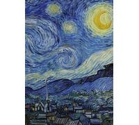 Notizbuch A4 kariert - 100 Seiten Soft Cover - van Gogh Sternennacht - FSC Papier: Notebook A4 Karo - 90g/m² kariertes Papier