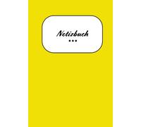 Notizbuch A5 - klassisch, gelb, liniert, 77+ Seiten, Hardcover
