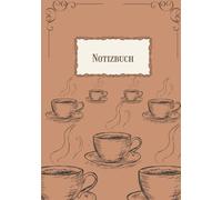 Notizbuch - by Arian Sopjani: Arian's Basic Notizbuch, liniert, A5 100 Seiten, Kaffee Muster, braun, journaling, Gedanken aufschreiben, notieren, notizen, klar im Kopf