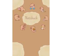 Notizbuch Capybara: süß gestaltetes Notebook I passend zum Freundschaftsbuch I liniert und kariert I DIN A5 I als Schulheft, Schreibheft oder Geschenk