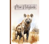 Notizbuch Hyäne: Notizheft A5 Dot Grid praktisch als Tagebuch Hausaufgabenheft und Journal Tüpfelhyäne Motiv auf Notiz Buch für Schule Beruf und Arbeit Geschenk mit Hyänen dem Raubtier aus Afrika