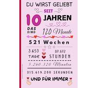 Notizbuch Mädchen 10 Jahre: Geburtstagsgeschenk für Mädchen zum 10. Geburtstag. A5 Notizbuch kariert, ideal für Notizen und als Tagebuch, mit ansprechendem Spruch zum 10. Geburtstag.