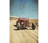 Notizbuch mit 80 karierten Seiten - Retro-Design mit ikonischem Hot Rod-Motiv für Abenteuer und Roadtrip-Nostalgie.: Ein stilvolles Journal im ... klassischen Automobilkultur. Autoliebhaber.