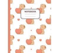 Notizbuch mit Capybaras: Dickes Notizbuch mit Wasserschweinen für Schule und Studium / Composition Notebook Capybara, college-ruled, 120 p., 7,5 x ... ca. A4/ ideal für Notizen, Ideen, Übungen