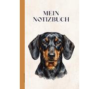 Notizbuch mit Dackel: Geschenk Dackelmotiv A5 Notizheft liniert Geschenkidee mit Hundemotiv für Dackelliebhaber Dackelbesitzer und Dackelfan Dachshund Motiv auf Buch für Notizen zum Jagdhund Teckel