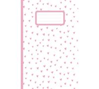 Notizbuch mit rosa Herzen: Notebook with Hearts / 100 Seiten, liniert, ca. A5 / ideal als Journal, Ideenbuch, Notizheft, Schreibheft, Tagebuch, Agenda / für Träume, Pläne und Gedanken