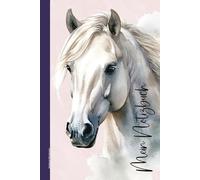 Notizbuch Pferdemotiv: A5 Buch liniert mit Pferd schönes Geschenk für Pferdeliebhaberin und Pferdemädchen für Notizen zum Pferdesport die Geschenkidee für Reiter Mädchen die Pferde Schimmel lieben
