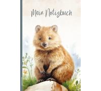 Notizbuch Quokka: Notizheft A5 mit Quokka das australische Beuteltier Buch für Notizen als Schreibheft und Tagebuch Dot Grid mit kleinem Känguru Motiv Quokkas das glücklichste Tier der Welt