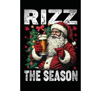 Notizbuch Rizz the Season Lustiger Weihnachtsmann Weihnachten