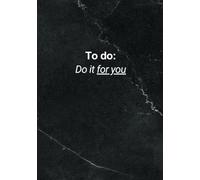 Notizbuch - "To do: Do it for you" / DIN A5 Format / gepunktet Linien / 100 Seiten / Marmor Schwarz