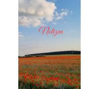 Notizen: Blanko Notizbuch A5 Mohnblume