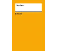 Notizen (orange): Das kleine Reclam-Notizbuch blanko
