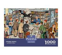 Notiziario Quotidiano Mattutino Panico Puzzle in Legno Impermeabile Puzzles Da 1000 Pezzi Per Adulti Divertenti Giochi Educativi