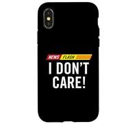 Notizie divertenti Flash Non mi interessa notizie Bollettino Umorismo dei media Custodia per iPhone X/XS