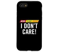Notizie divertenti Flash Non mi interessa notizie Bollettino Umorismo dei media Custodia per iPhone SE (2020) / 7/8
