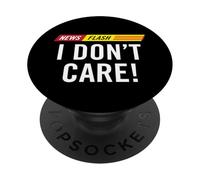 Notizie divertenti Flash Non mi interessa notizie Bollettino Umorismo dei media PopSockets PopGrip Adesivo
