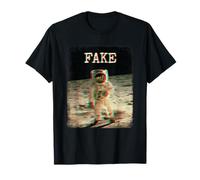 Notizie False Apollo 11 Luna Landing Hoax Astronauta Retro Style Maglietta