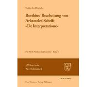 Notker Der Deut Boethius' Bearbeitung Von Aristoteles' Schrift »De I (Tascabile)