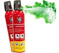 notlok Safety Work - 2x Mini Estintore Casa 750g con Schiuma Senza Fluoro Sicura sulla Pelle | A, F, E fino a 1000V | Estintori per Casa Vacanze, Estintore Auto, Barca e Appartamento | Ideale per B&b