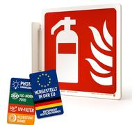 notlok Safety Work - Cartello Estintore 3D [ 15 x 15 cm ] | PVC fotoluminescente + adesivi per il montaggio | Extra Fotoluminescente, Cartello Naso Estintore Bifacciale | Cartelli Estintori