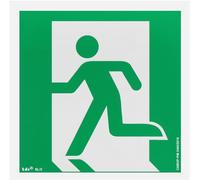 notlok Safety Work - Cartello Uscita Emergenza [ 15 x 15 ] | PVC fotoluminescente + adesivi per il montaggio | Cartelli Segnaletici di Sicurezza, Segnaletica Sicurezza Sul Lavoro, Cartelli Sicurezza