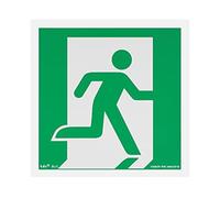notlok Safety Work - Cartello Uscita Emergenza [ 15 x 15 ] | PVC fotoluminescente + adesivi per il montaggio | Cartelli Segnaletici di Sicurezza, Segnaletica Sicurezza Sul Lavoro, Cartelli Sicurezza