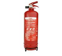 notlok Safety Work Estintore a Polvere 2kg ABC + E <1000V, Supporto | con manometro, estintore domestico a pressione continua, Estintore Casa per la cucina, per Auto & Camper