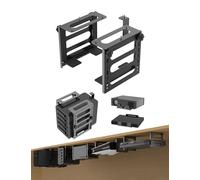 NOTMBESTM Supporto regolabile sotto la scrivania, adatto per tenere sistema NAS, backup batteria, torre desktop, console per videogiochi, mini PC, decoder via cavo, proiettore o piccoli dispositivi da