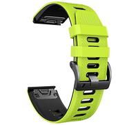 NotoCity 26mm Quickfit Cinturino Compatibile con Garmin Fenix 6X/ 6X pro Bracciale Ricambio, per Garmin Fenix 5X/ 5X Plus Silicone Cinturino, Verde-Nero