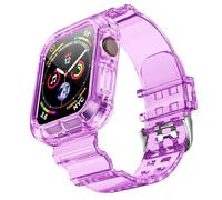 NotoCity Cinturino Compatibile con Apple Watch 10 42mm, Apple Watch Serie 10 42mm Replacement Cinturino TPU,Creativo,Trasparente(viola)