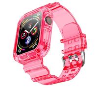 NotoCity Cinturino Compatibile con Apple Watch 10 46mm, Apple Watch Serie 10 46mm Replacement Cinturino TPU,Creativo,Trasparente(rosa)
