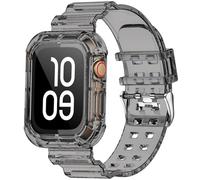 NotoCity Cinturino Compatibile con Apple Watch 8/7 41mm, Apple Watch Serie SE/6/5/4/3/2/1 38mm/40mm Replacement Cinturino TPU,Creativo,Trasparente (Nero)
