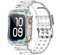 NotoCity Cinturino Compatibile con Apple Watch 8/7 45mm, Apple Watch Serie SE/6/5/4/3/2/1 42mm/44mm Replacement Cinturino TPU,Creativo,Trasparente (Bianca)